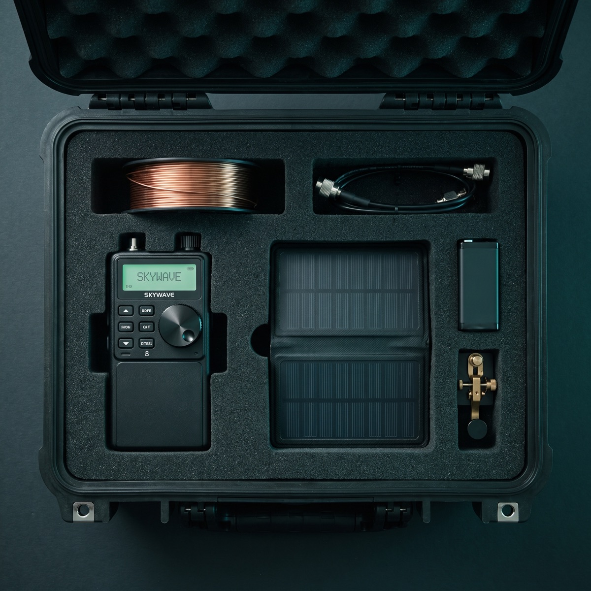 The Skywave kit laid out in its case